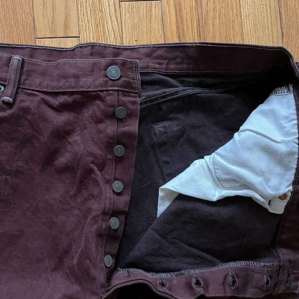 Maroon Levi’s 501 XX Shrink-to-Fit Jeans - Picture 4 of 13